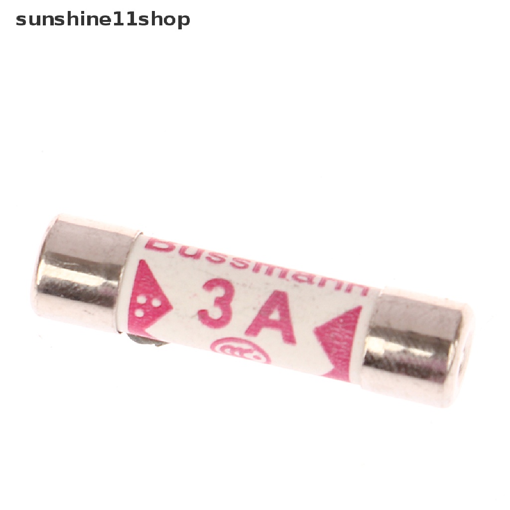 Sho 2PCS 6x25mm 3A/5A/10A/13A Plug Top Fuse Colokan Listrik Ceramic Fuse Tube N