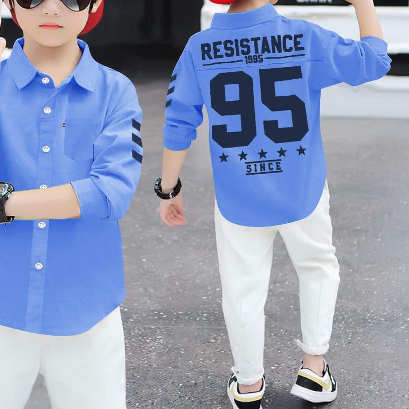 ✻ /hem kids R95 kemeja anak laki laki/baju distro anak cowok keren 2022 bahan katun stretch(bisa mel