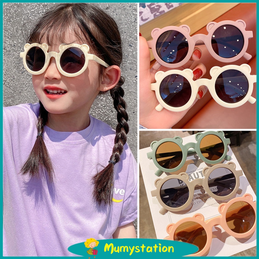 Mumystation Kacamata Anak Beruang Fashion Telinga Beruang Kaca Mata Hitam Kids Sunglasses