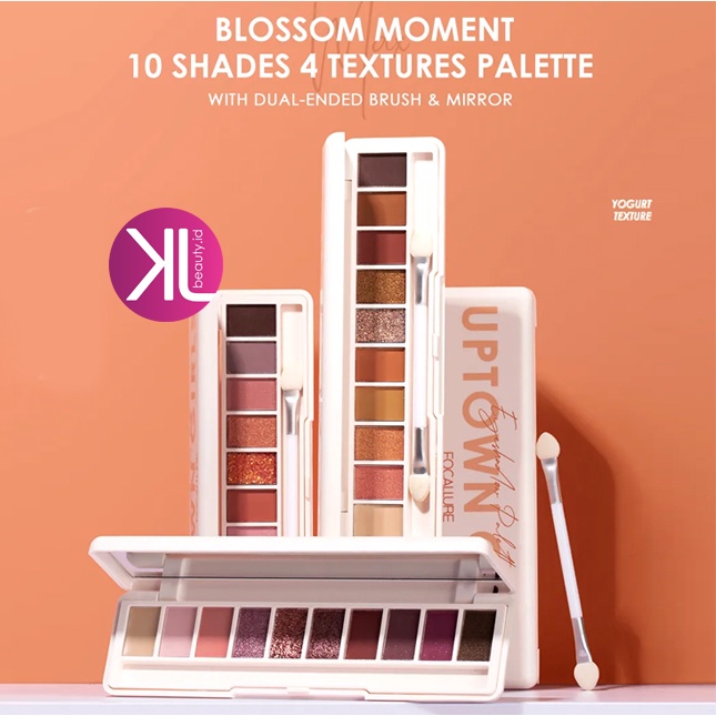 FOCALLURE 10 Warna Glitter Eyeshadow Palette