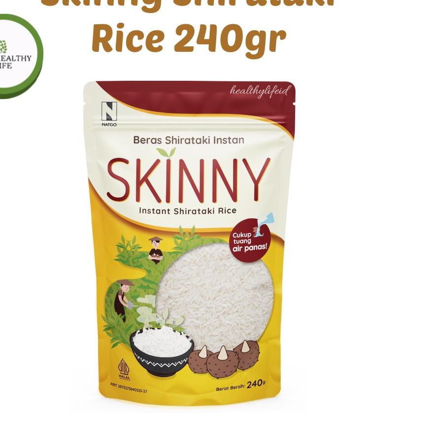 

⅍ Natgo Skinny Shirataki Rice 240gr / Beras Shirataki / Beras Porang Skinny Cocok Untuk Diet ➤