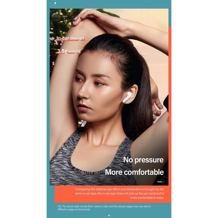 100 LENOVO XT90 - TWS Bluetooth Earphone with 300mAh Storage Box