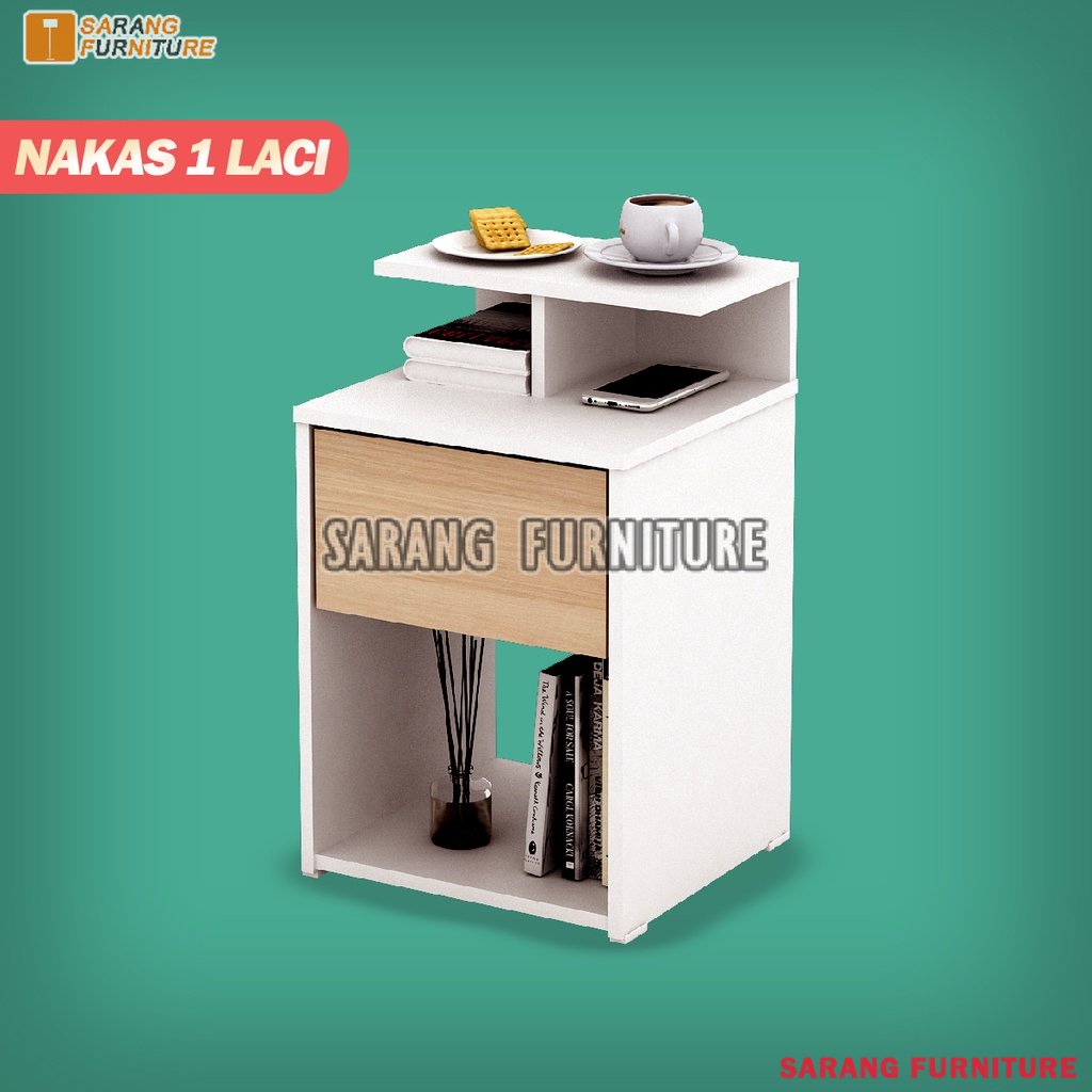 NAKAS 1L KINGDOM NAKAS 1 LACI MEJA NAKAS MINI BEDSIDE TABLE MEJA NAKAS MINIMALIS