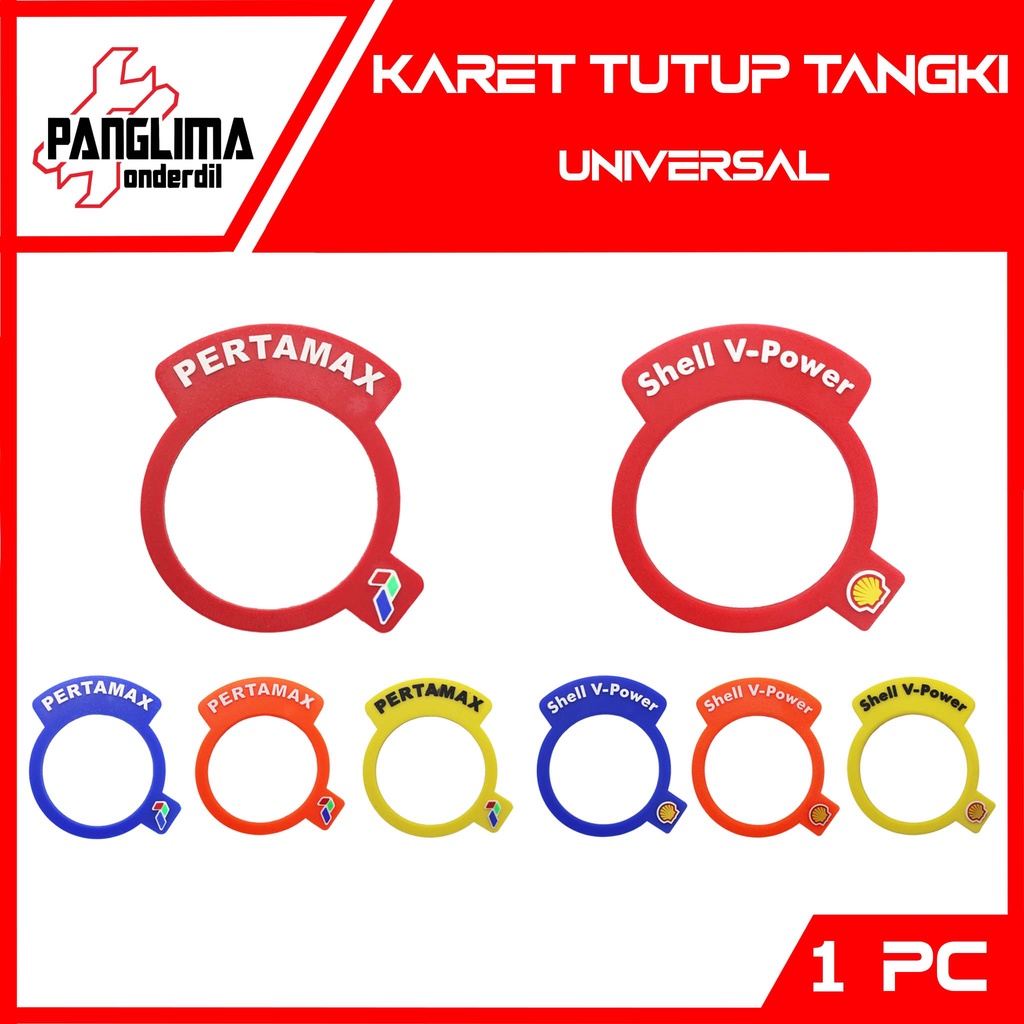 Karet Tutup Tangki Pertamax Shell V Power Universa Merah Orange Biru Kuningl Matic Bebek Thailand Penutup Teng Tengki Tanki Bensin