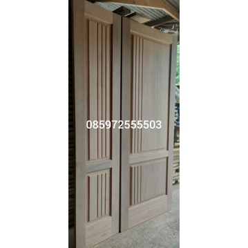 kusen dan pintu kupu-kupu dari bahan kayu Meranti batu oven