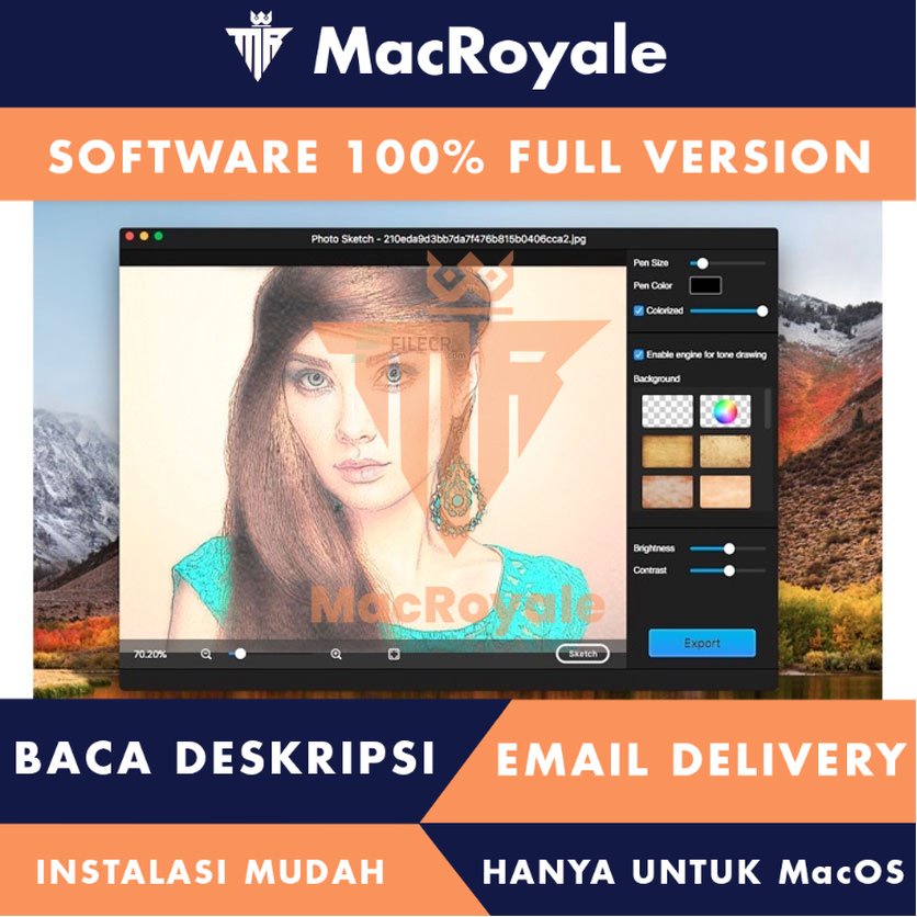 [MacOS] Photo Sketch Full Version Lifetime Full Garansi