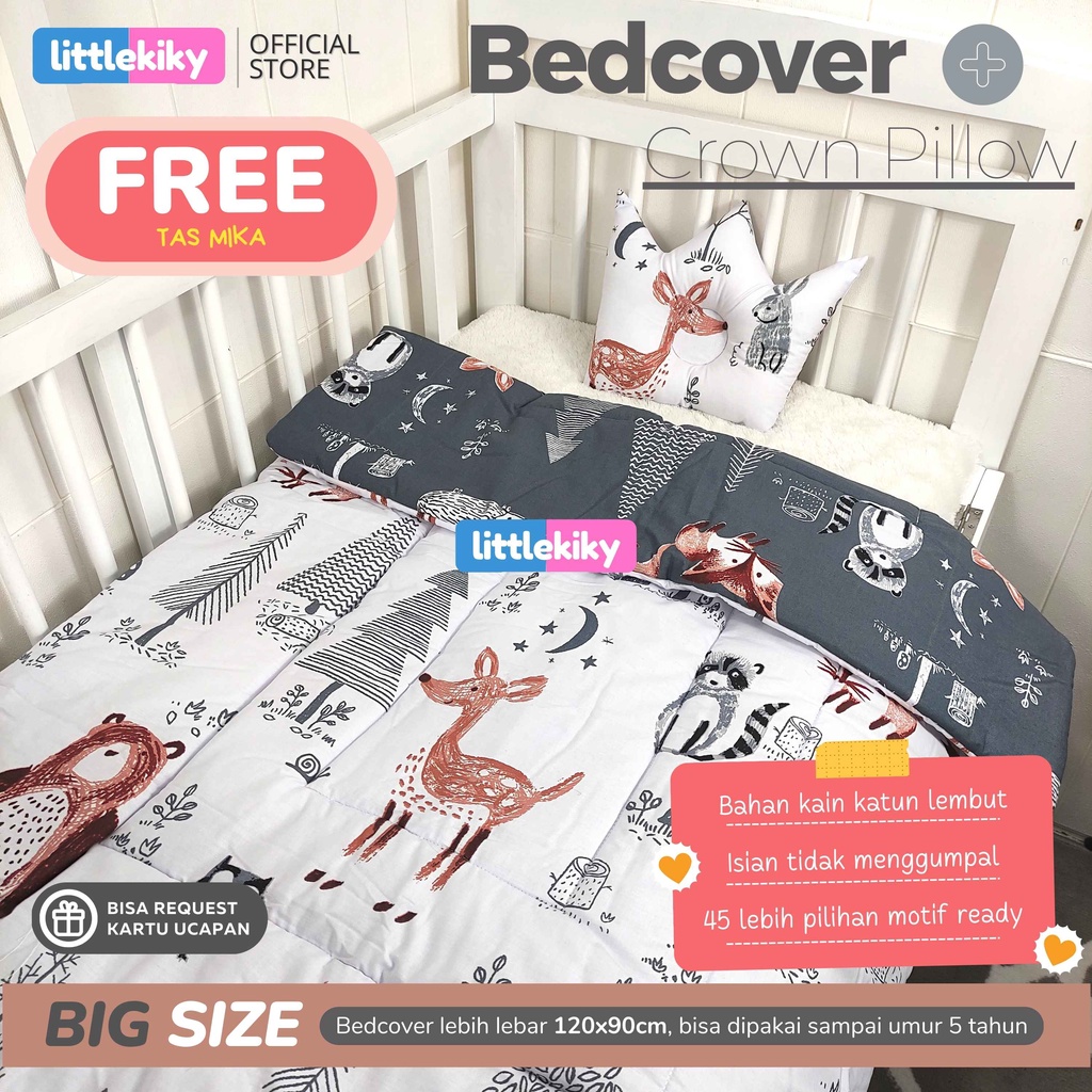 Bedcover Bayi Gratis Bantal Peyang Mahkota