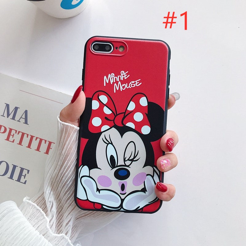 Couple Silikon Soft Case OPPO A57 A77S A17 A96 A76 A36 A17K VIVO Y21S Y21A Y21E Y21T Y21G Y22S Y35 Y16 Y16 Y02S Redmi 9A 9C 10 Note9 10 11 Pro Note 10S 11S Hitam Mickey Miinie