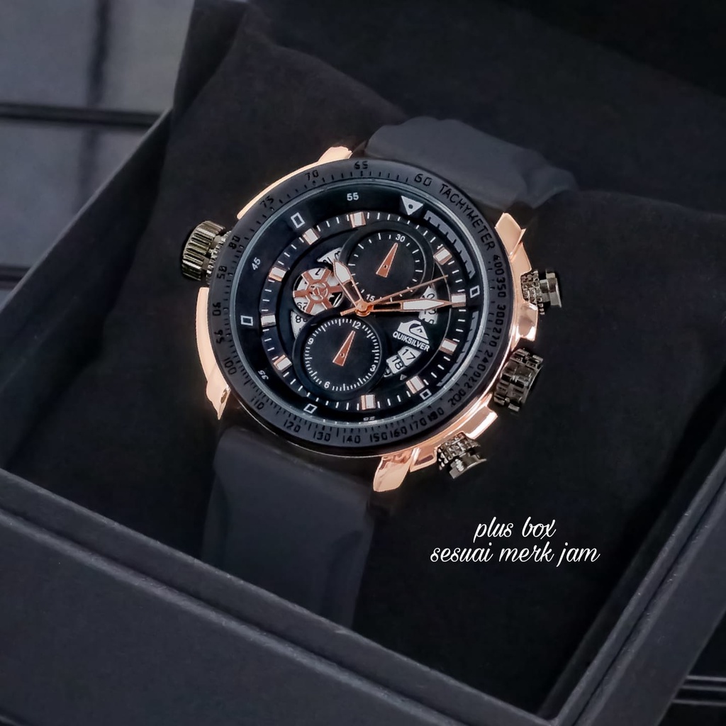 BEST SELLER JAM TANGAN PRIA QS E105 ANALOG TALI RUBBER DM 4.7CM FREE BOX &amp; BATERAI || JAM TANGAN FASHION PRIA JAM TANGAN COWOK MURAH