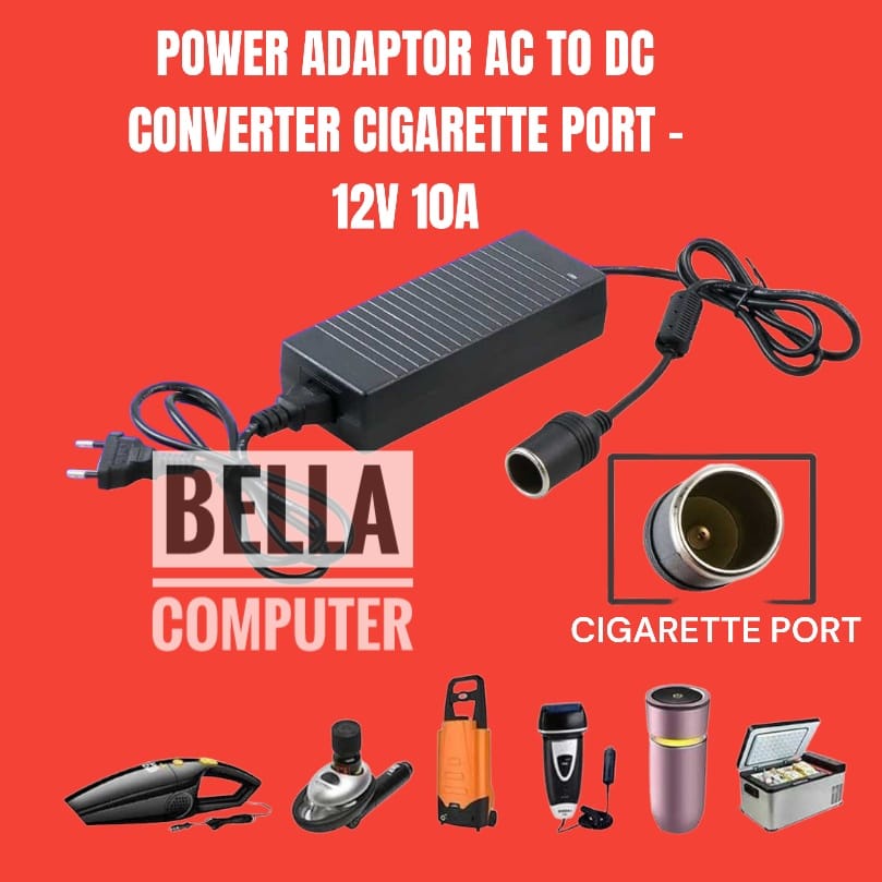 12V 10A / 9A /  8A / 5A Converter Adapter Colokan Mobil Vacum Cleaner AC/DC 220V AC To 12V DC 10A 9A 8A 5A Socket Lighter/Adaptor Lighter Converter Konverter 220V AC To 12V DC Lighter Socket Power Mobil Kulkas EU 10A 9A 8A 5A