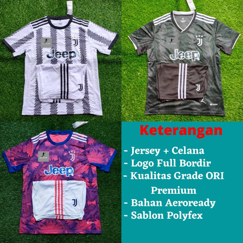 Setelan Jersey Bola Juventusss 2022 2023 Grade Ori Import Baju Sepak Bola Pria