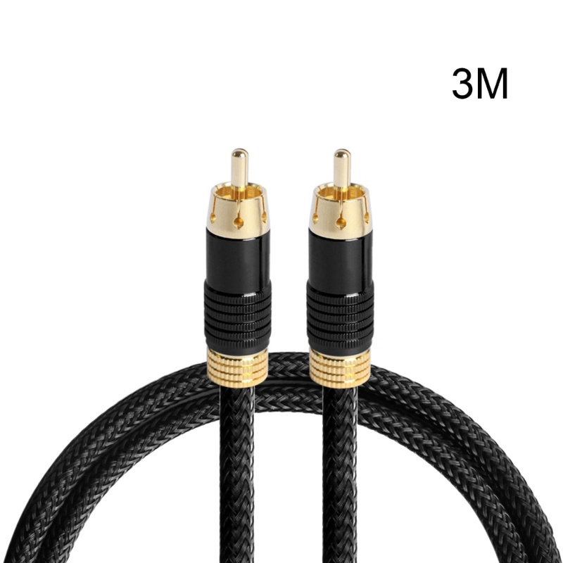 Zzz Kabel Coaxial Digital RCA Male to RCA Male Kabel Subwoofer Lapis Emas 24K