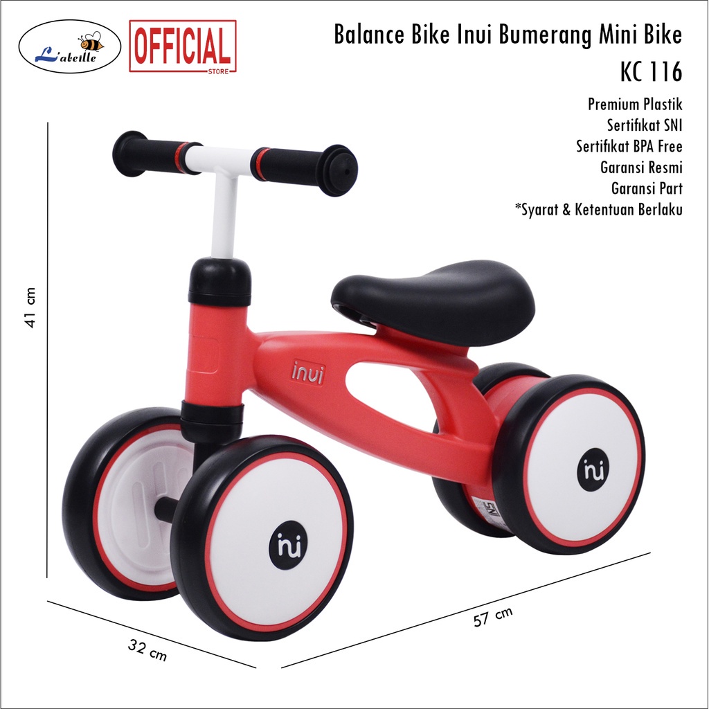 Makassar - Labeille KC Balance Bike Inui KC 115 / Bumerang Bike KC 116