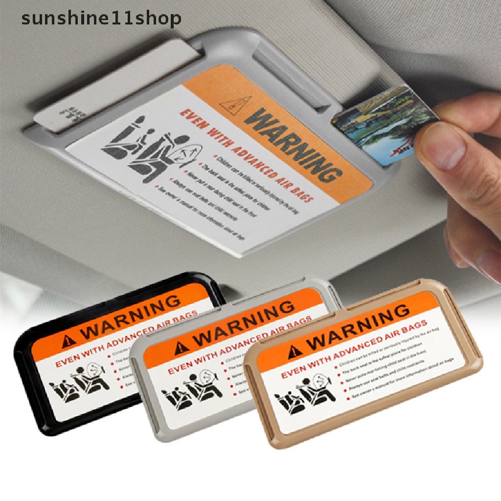 Sho Klip Kartu Mobil Sun Visor Organizer Tempat Kartu Parkir Sementara Dash Board Tempel Mount Auto Interior Storage Menyimpan Merapikan 1Pc N