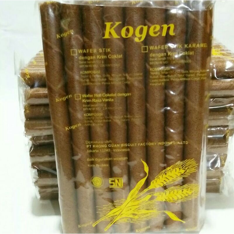 

Wafer Stick Kogen Caramel dan Vanilla 100gram