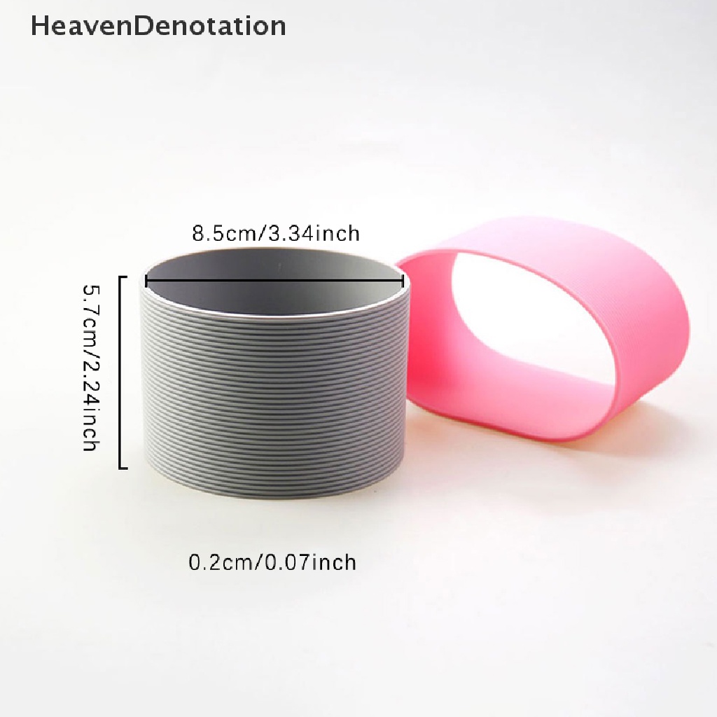 [HeavenDenotation] Silicone Cup Sleeve Bottle Non-slip Gelas Botol Penutup Mug Keramik Bungkus Kopi HDV