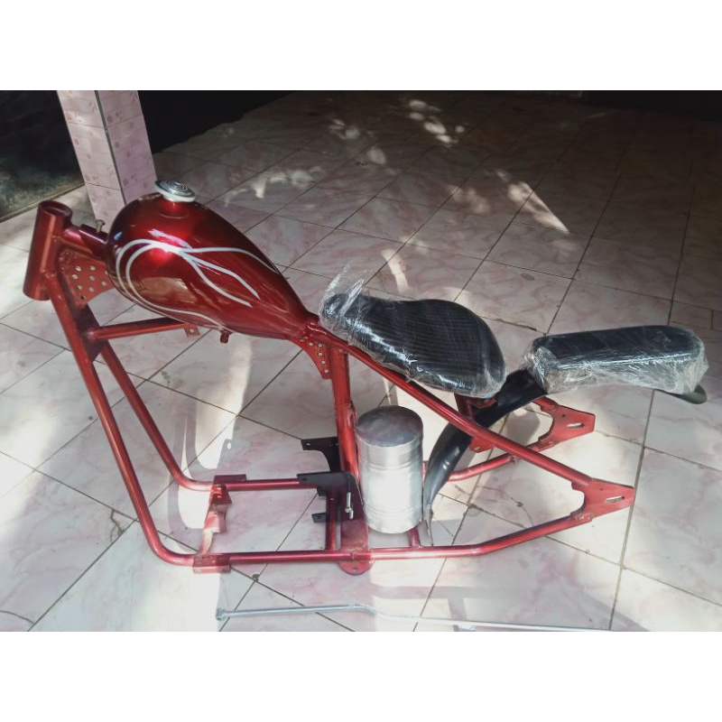 frame (rangka Chopper PNP Honda gl Tiger Mega pro