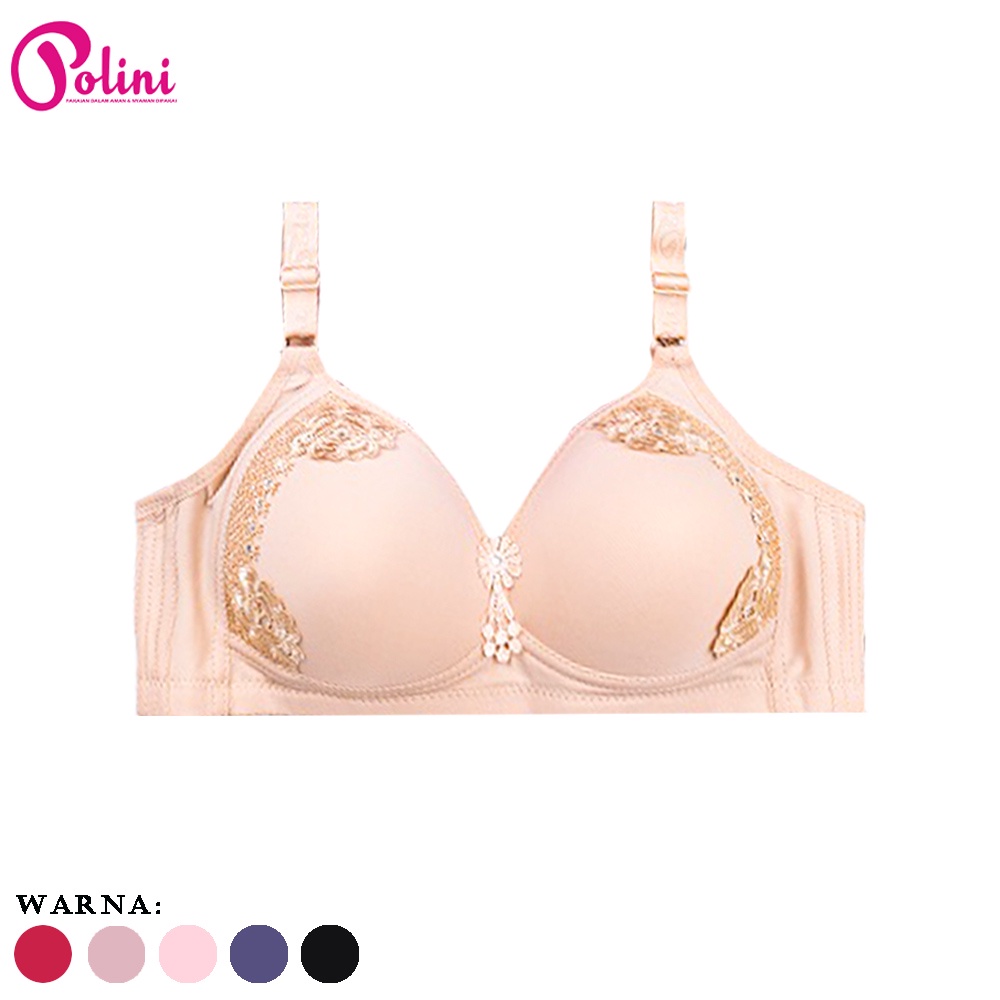POLINI Bra Wanita Push Up Tanpa Kawat Bh Cup Besar 333
