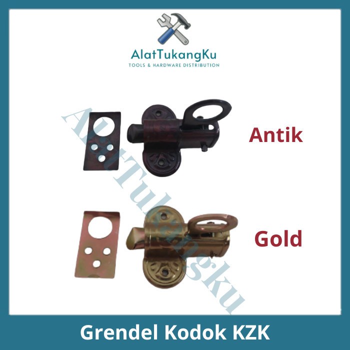 Spring Knife Grendel Kodok Coklat Gold Tebal / Grendel Slot Jendela Bawah
