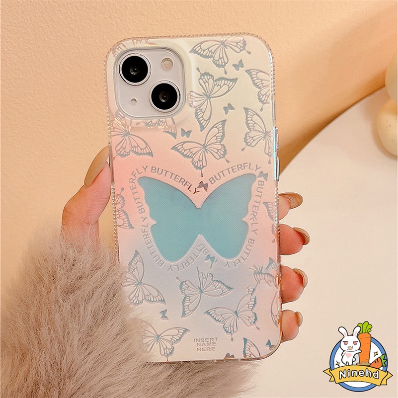 Huawei Y9 Prime 2019 Nova9 7 7i 7se 6 SE Pro Nova 5T 4e 3i Y7A Y9s P30 Lite Mate40 30 Pro Honor 8X Ins Gaya Korea Mewah Butterfly Phone Case Tahan Debu Cover Pelindung