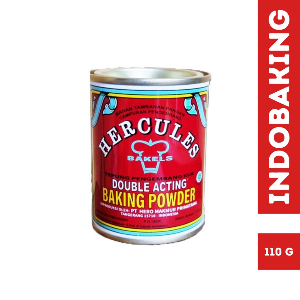 

Baking Powder Hercules Double Acting 110 g Kaleng