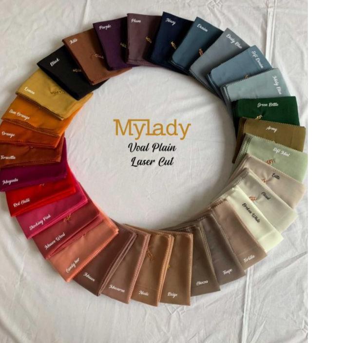 ❊ Voal plain Ultrafine Lasercut part 1 Mylady Hijab ☟