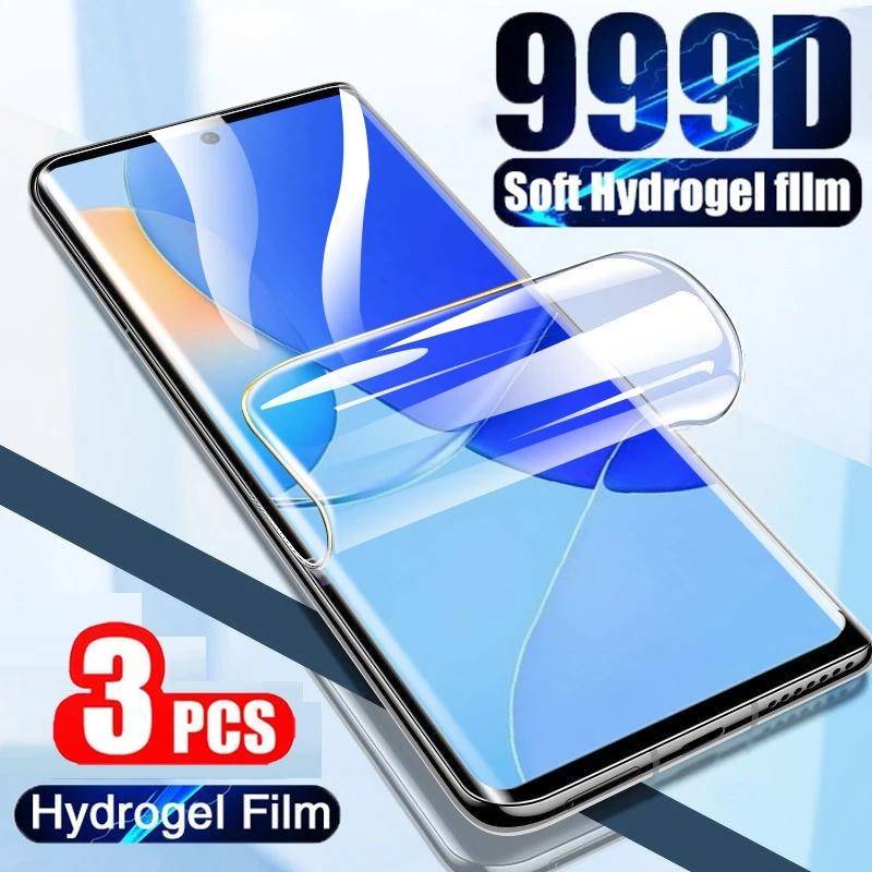 3pcs Full Cover Pelindung Layar Gel Film Untuk OPPO A5 A9 A11 A12 A15 A16 A16S A31 A33 A52 A72 A92 A53 A54 A55 A56 A57 A74 A94 A92S A95 A91 A93 Hydrogel Film