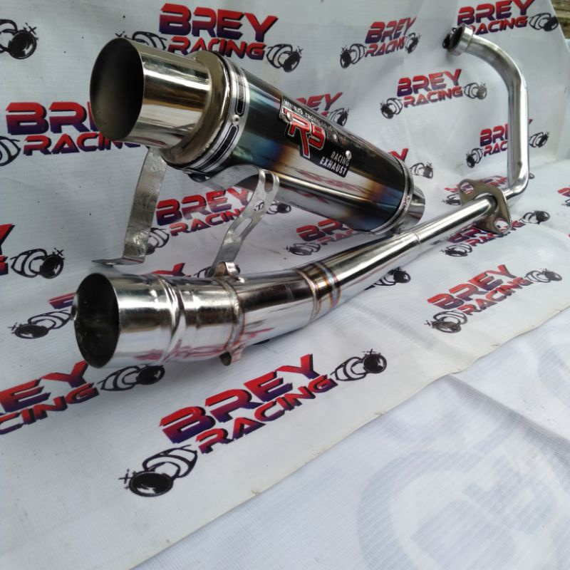 Knalpot Racing R9 blue jupiter mx new jupiter mx old sonix satria fu150 satria fu injeksi