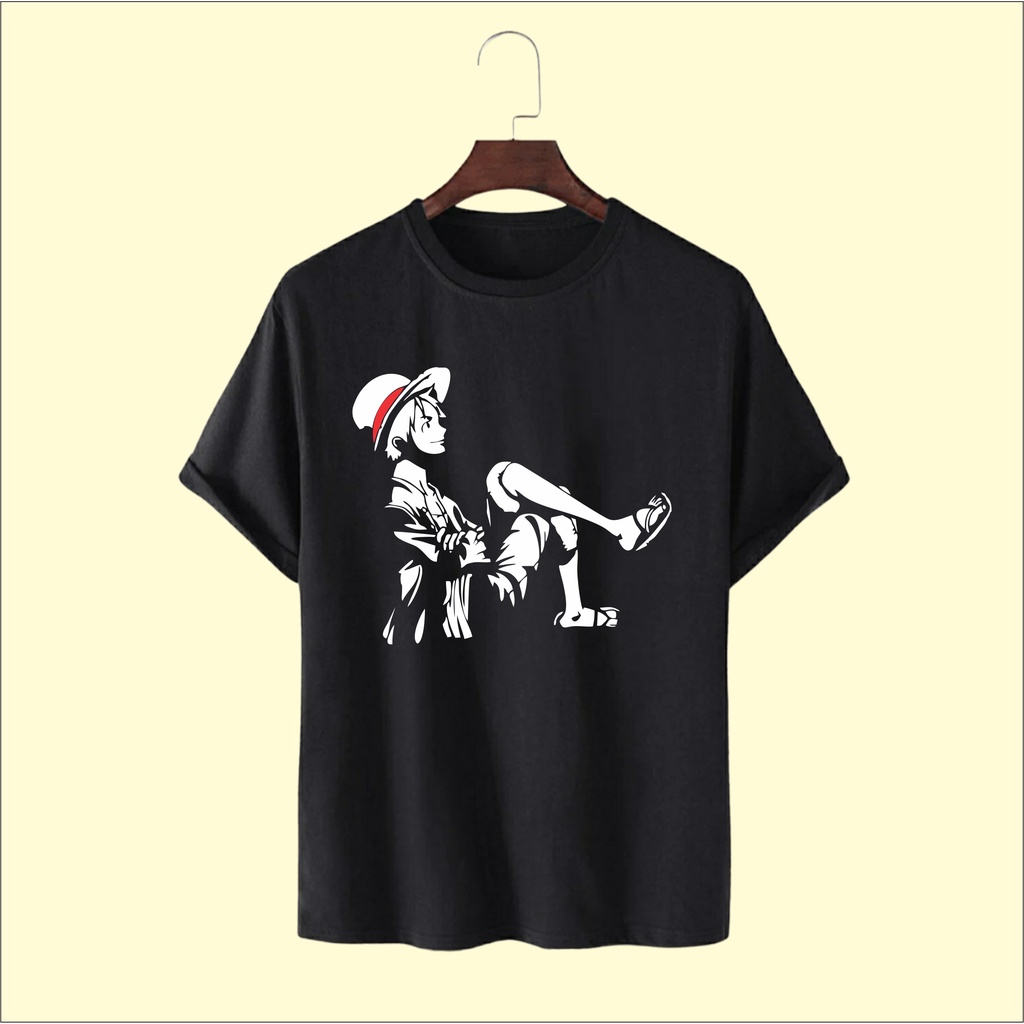 NBS - Baju Kaos Luffy Bajak Laut Topi Jerami