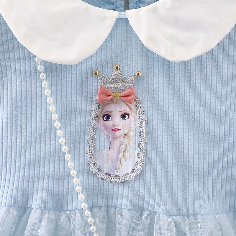 [Tas Gratis] Gaun Putri Elsa Dress Aisha Anak Perempuan Baju Ulang Tahun Anak Frozen Aisha Dress Baru [1-8 tahun]