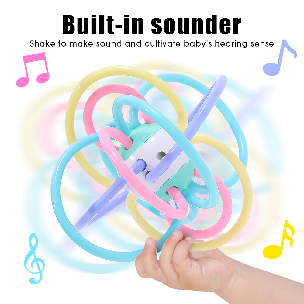 Mainan Bayi Sensory Belajar Mainan Bayi Manhattan Hand Grip Ball Untuk Usia 0-3 Tahun Bayi Karet Lembut Warna Acak Bayi Edukasi Dini Grasp Training Ball Mainan Gigitan Anak