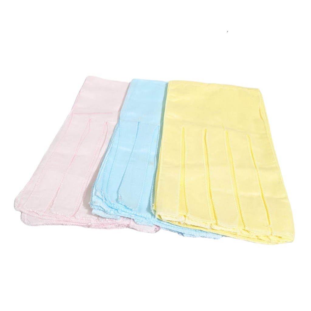 1 lusin Gurita Tali Bayi Putih Warna / Gurita Bayi Ikat Motif Warna Sablon Tebal ( 12pcs )