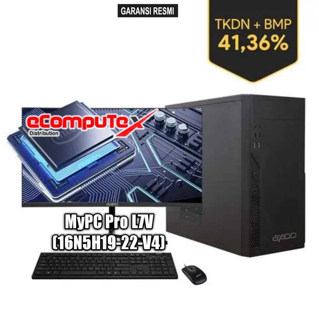 PC DESKTOP AXIOO MYPC PRO L7V (16N5H19-22-V4) i7 16GB 2TB 21.5&quot;FHD TKDN GARANSI RESMI
