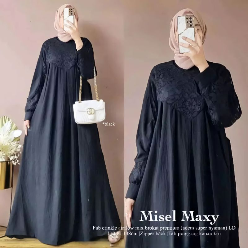 DRESS CRINKLE AIRFLOW MIX BRUKAT PREMIUM/MISEL MAXY DRESS CRINKLE KEKINIAN/GAMIS LEBARAN TERBARU/FAR MOSLEMSTORE