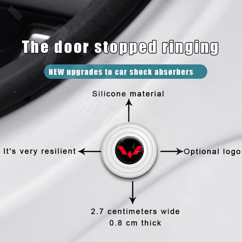 Wuling 4/8/12/16Pcs Baru Luminous Type Car Door Trunk Anti Shock Tabrak Pad Silikon Stiker Mengurangi Kebisingan Penyangga Untuk Almaz Confero Cortez Confero s