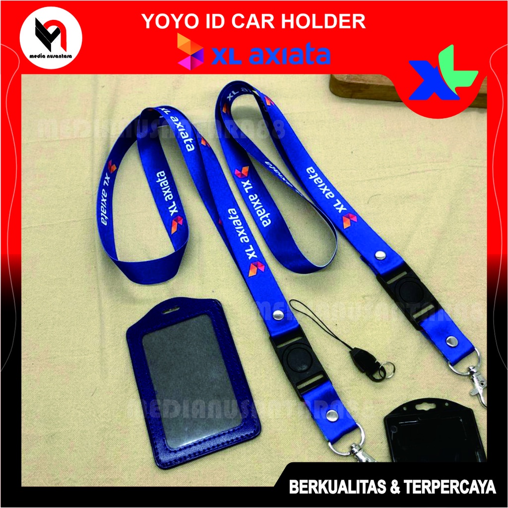 

Tali ID Card XL Axiata Lanyar Printing Full Colour 2 Sisi