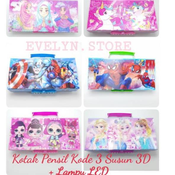 

Terlaris ✨ -Terbagus 'KOTAK PENSIL KODE 3D ADA LAMPU LED 3 Mode Nyala Kartun LOL Kitty Unicorn Frozen Avengers S- 2.2.23