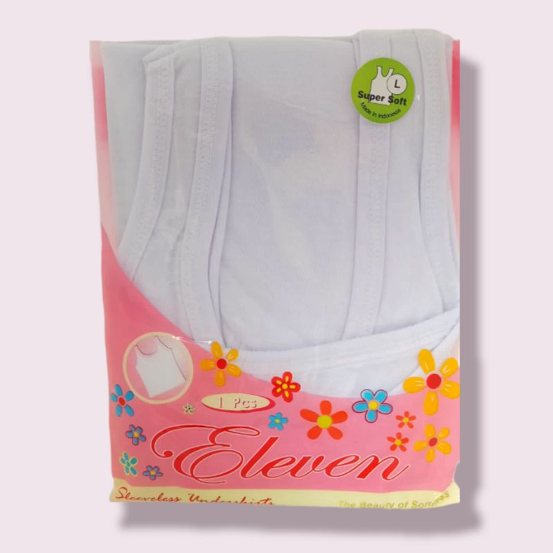 Singlet Premium Perempuan Sanitation Pakaian Dalam Wanita - Bahan Adem. Warna Putih. muat BB 30 - 60 kg