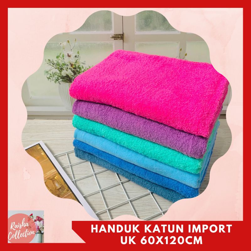 RC HANDUK KATUN IMPORT UKURAN 60X120CM BANYAK WARNA