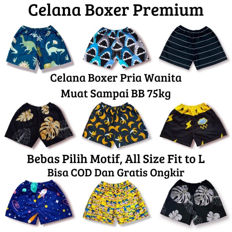 Celana pendek unisex pria wanita | celana boxer distro| celana santai rumahan renang pantai