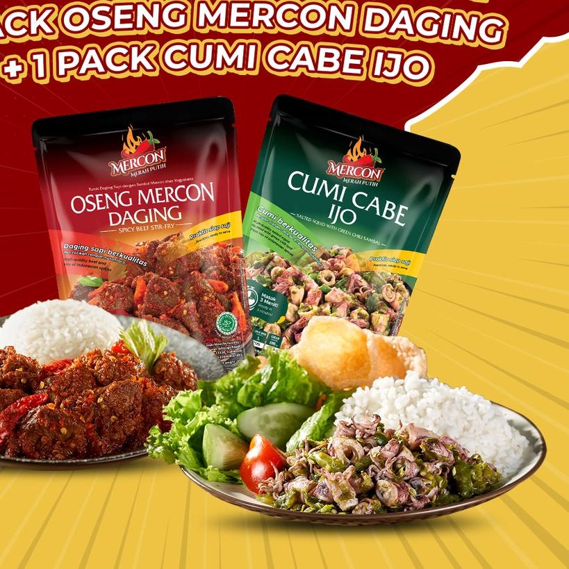 

☼ Mercon Merah Putih - Set Duet Maut || Oseng Mercon Daging + Cumi Cabe Ijo ➵