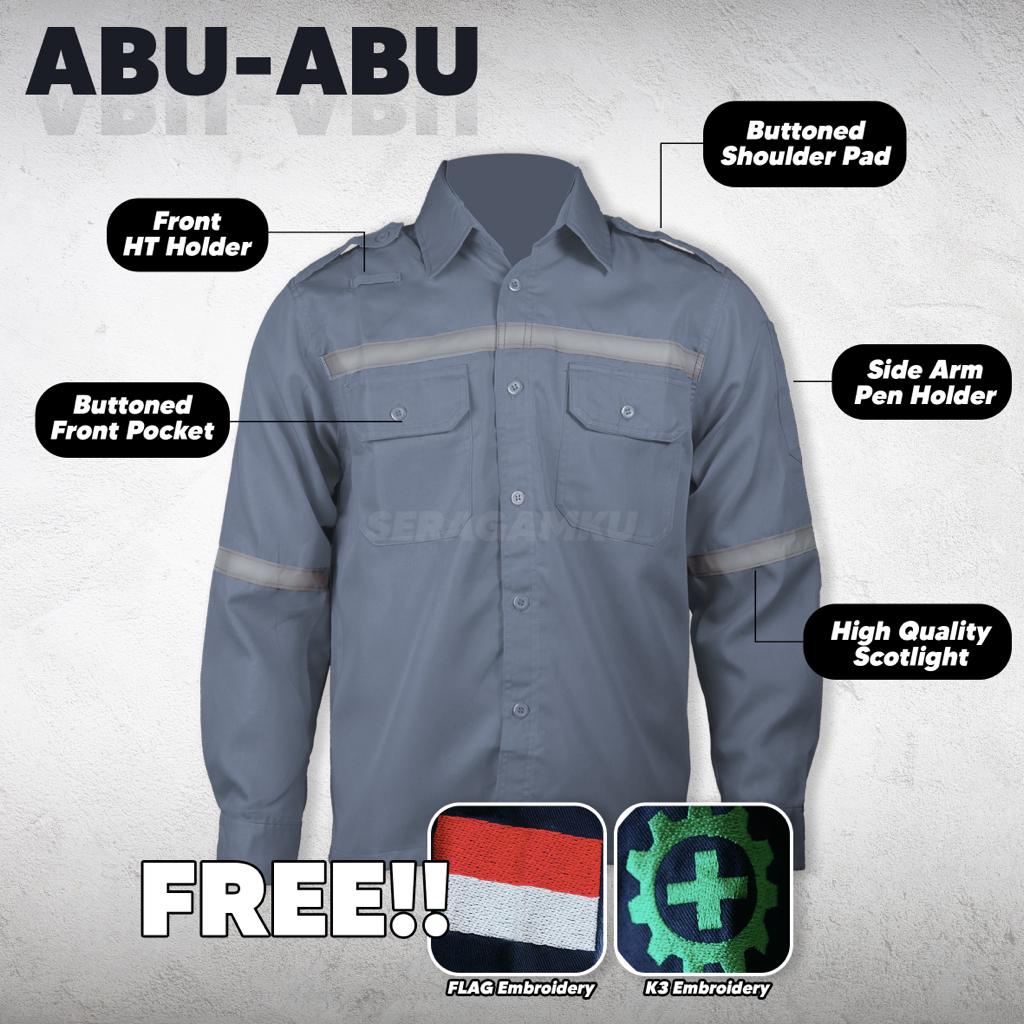 Wearpack Safety ABU Werpack Atasan Kemeja Baju Kerja Murah Seragamku