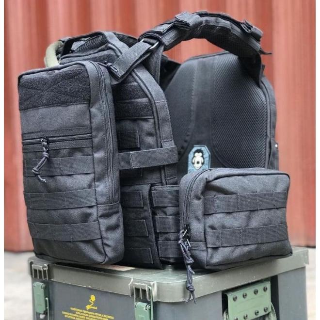 Terlaris Bodyvest Rompi Durhaim Black Mamba Tactical / Mode Quick
