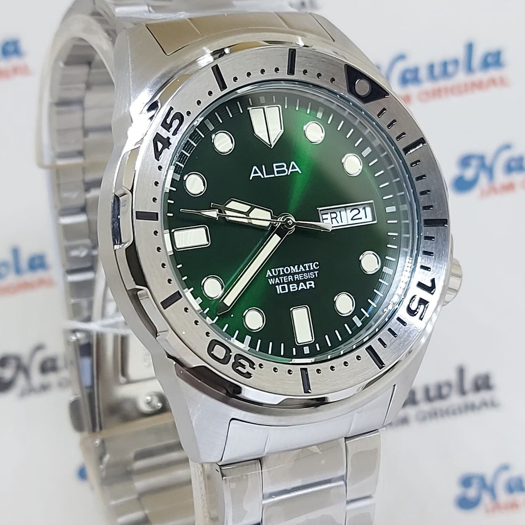 Alba Automatic AL4371X1 Green Dial - Jam Tangan Pria AL4371