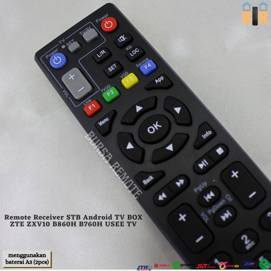 Remote Receiver STB Android Speedy TV BOX ZTE ZXV10 B860H B760H Indi MNC PLAY ZTE HITAM