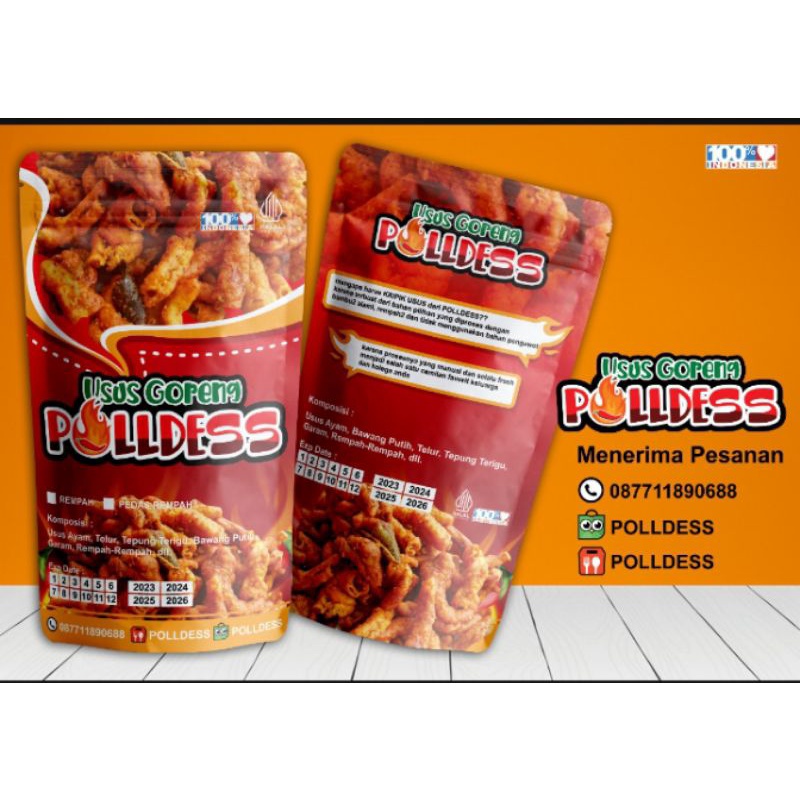 

KERIPIK USUS extra bawang goreng original POLLDESS non pedas