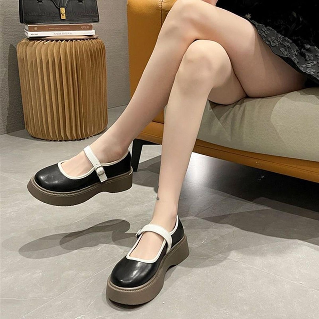 Sepatu Wanita Wedges Kekinian Platform Tinggi 5cm Sepatu Cewek Bertali Casual Import Korea Style