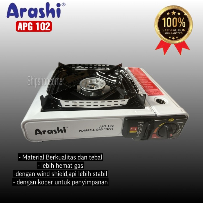 Terlaris Kompor Gas Portable Arashi Apg102 / Kompor Portabel