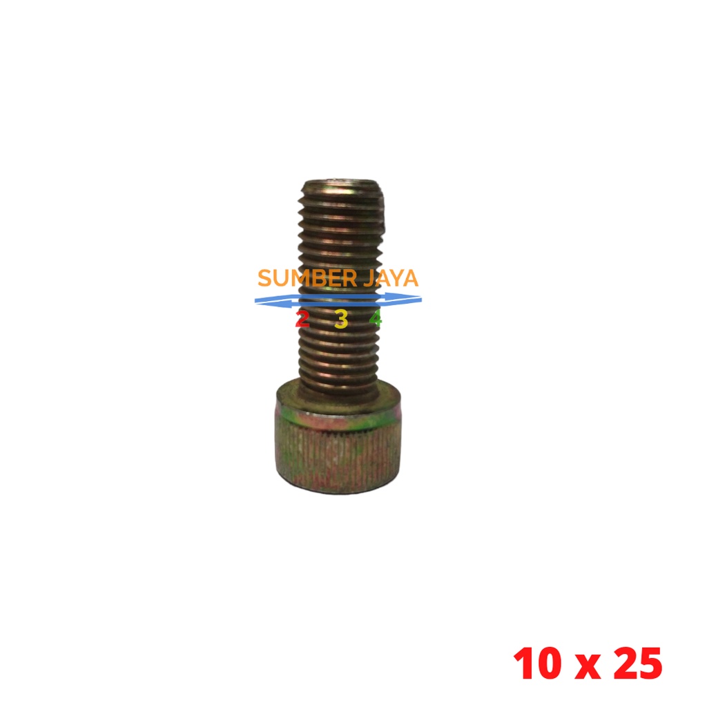 BAUT L 10 X 25 KUNING DRAT KIRI PER 1 PCS