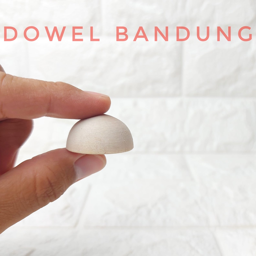 SETENGAH Bola Kayu Diameter 3cm